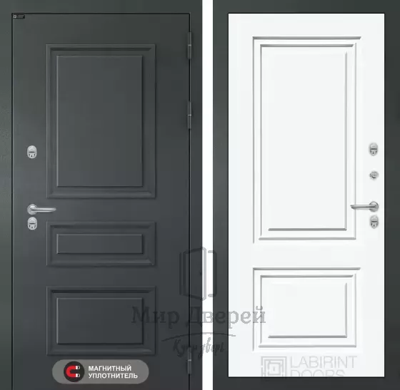 Входная дверь Лабиринт ATLANTIC 26,27 - Эмаль RAL 9003