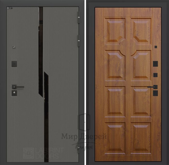 Входная дверь Лабиринт Карбон 17-Золотой дуб