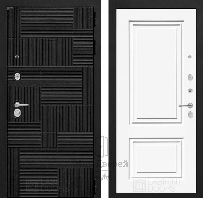 Входная дверь Лабиринт  Пазл 26,27 - Эмаль RAL 9003
