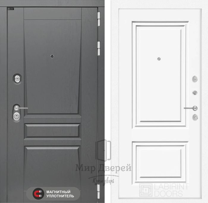 Входная дверь Лабиринт ПЛАТИНУМ 26,27 - Эмаль RAL 9003